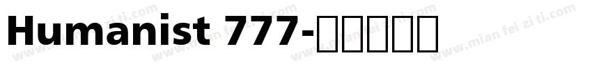 Humanist 777字体转换